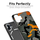 Camouflage Orange Glass Case For Nothing Phone 2