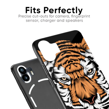 Angry Tiger Glass Case For Nothing Phone 2