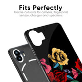 Floral Decorative Glass Case For Nothing Phone 2