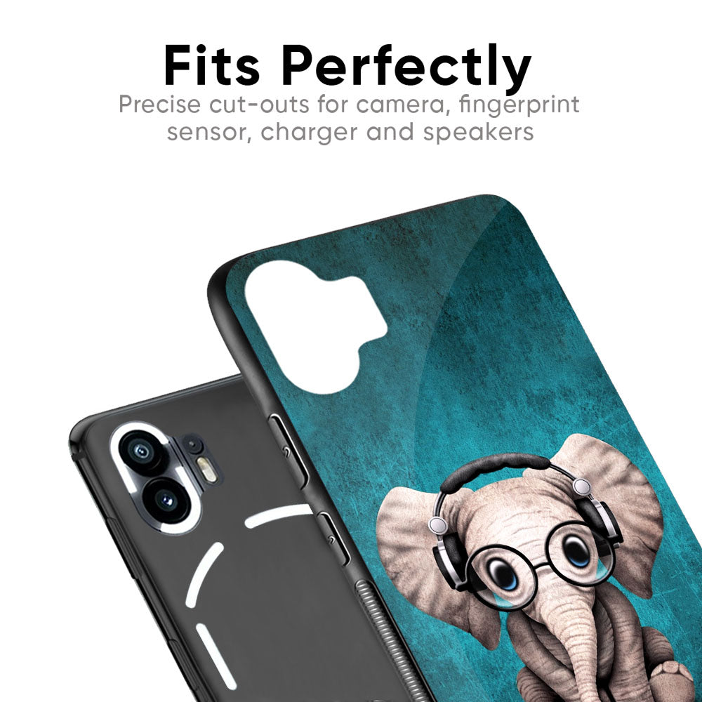 Adorable Baby Elephant Glass Case For Nothing Phone 2