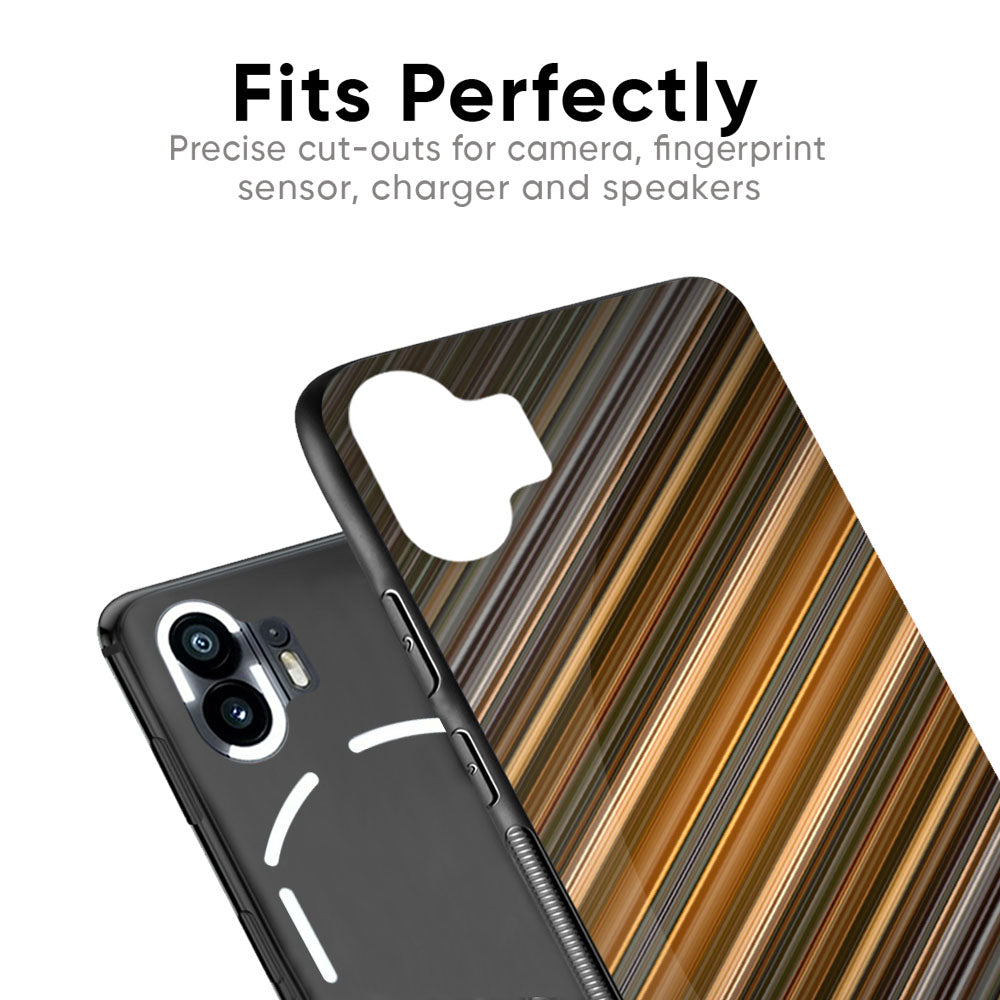 Diagonal Slash Pattern Glass Case for Nothing Phone 2