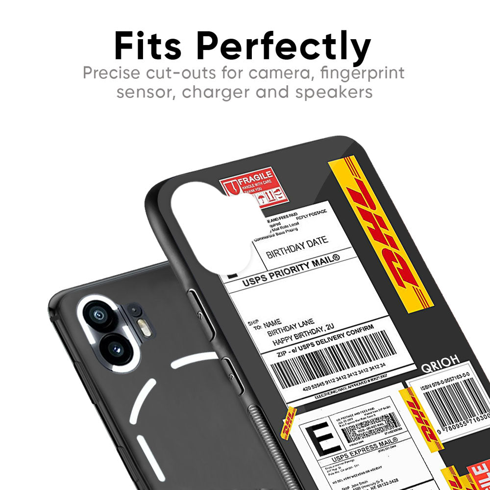 Cool Barcode Label Glass case For Nothing Phone 2