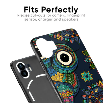Owl Art Glass Case for Nothing Phone 2