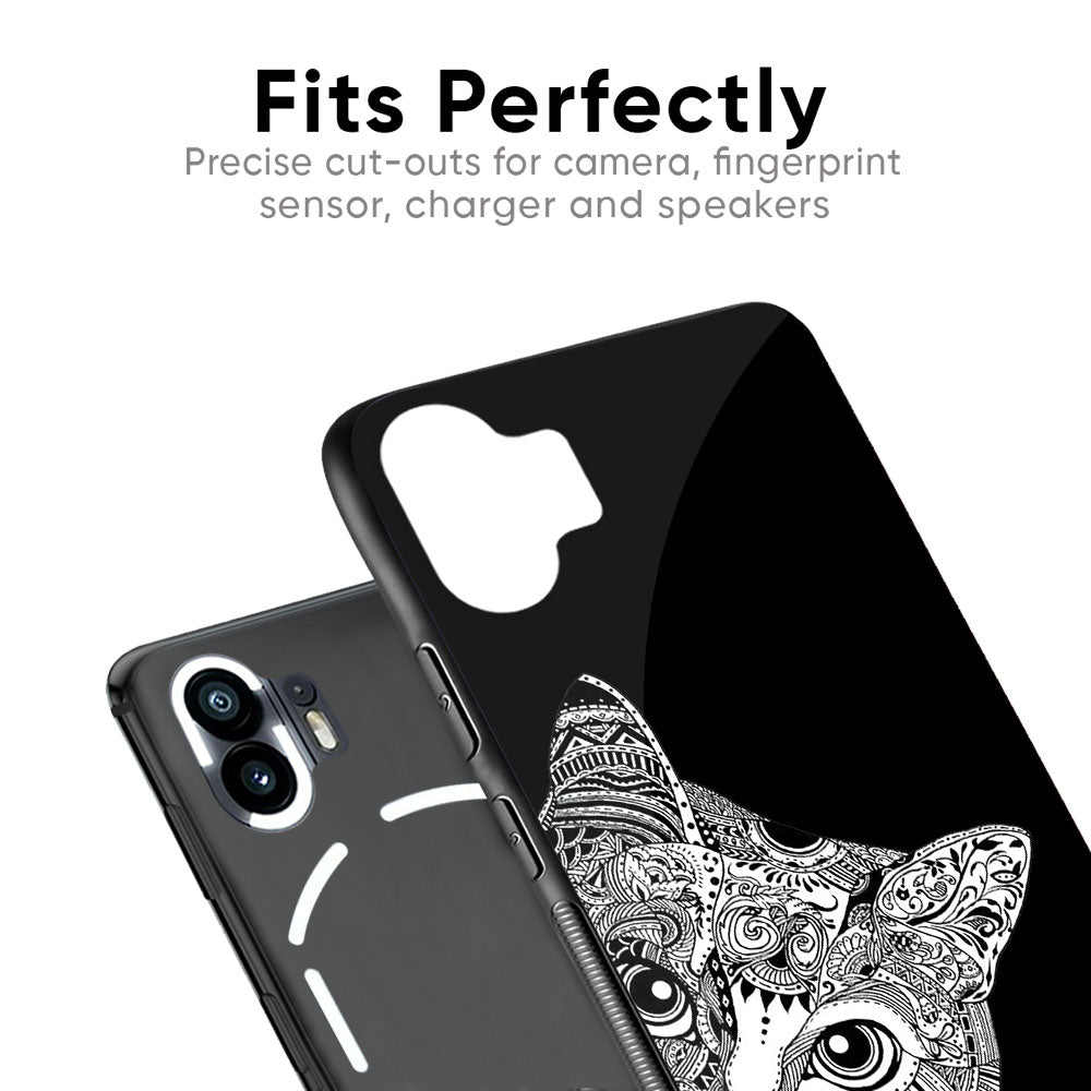 Kitten Mandala Glass Case for Nothing Phone 2