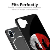 Anime Red Moon Glass Case for Nothing Phone 2