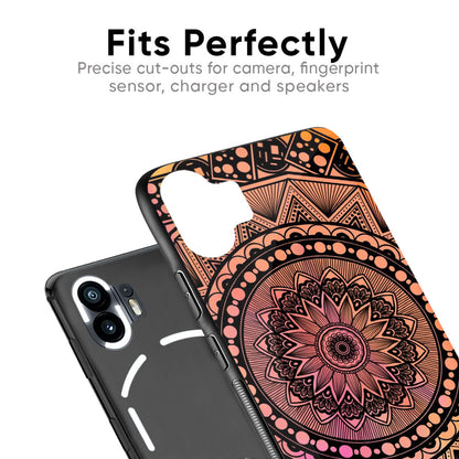 Floral Mandala Glass Case for Nothing Phone 2