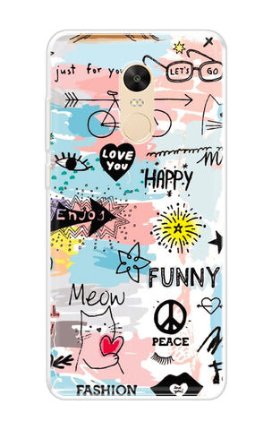 Happy Doodle Xiaomi Redmi 5 Plus Back Cover