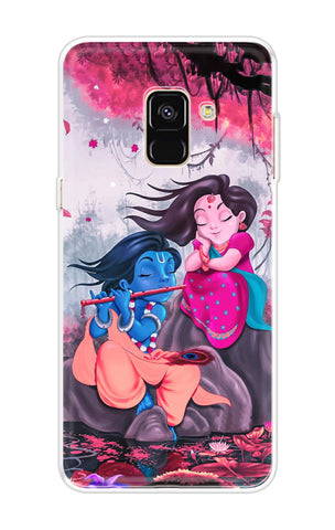 Radha Krishna Art Samsung A8 Plus 2018 Back Cover