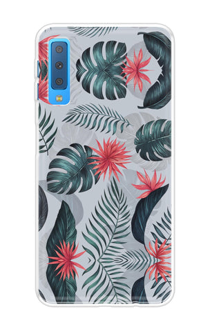 Retro Floral Leaf Samsung A7 2018 Back Cover
