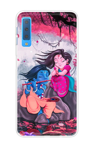 Radha Krishna Art Samsung A7 2018 Back Cover