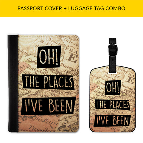 Places I've Been Passport & Luggage Tag Combo