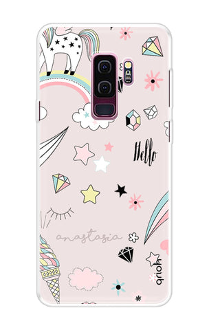 Unicorn Doodle Samsung S9 Plus Back Cover