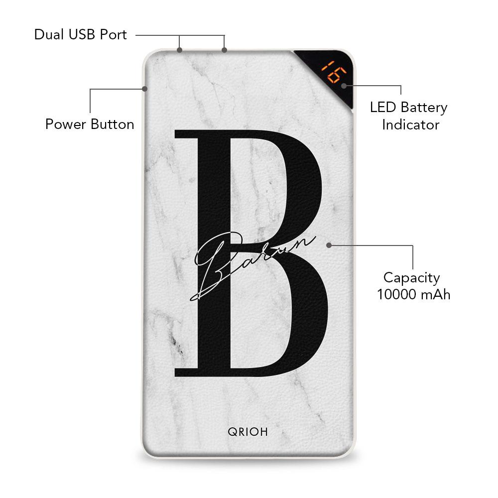 Slate Marble Customized Power Bank