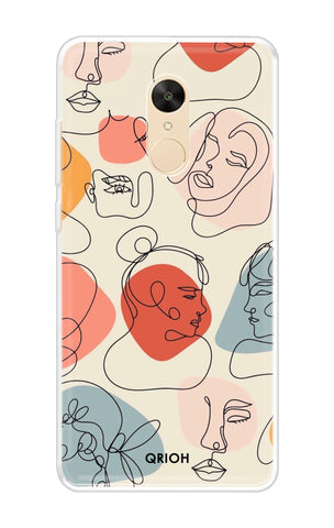 Abstract Faces Redmi Note 5 Back Cover