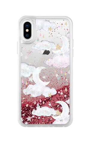 Crescent Moon Rose Snow Globe iPhone Glitter Cases & Covers Online 