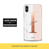 Bisected Marble Customized Phone Cover