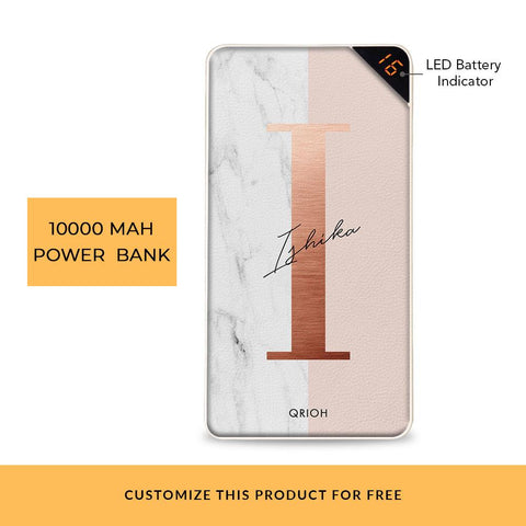 Bisected Marble Customized Power Bank