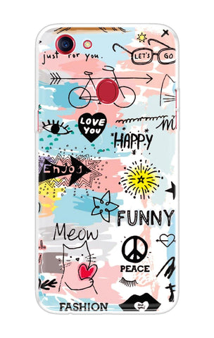 Happy Doodle Oppo F7 Back Cover