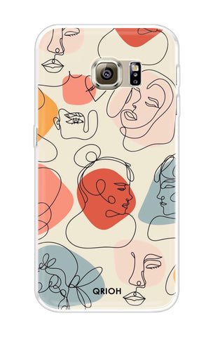 Abstract Faces Samsung S6 Edge Back Cover