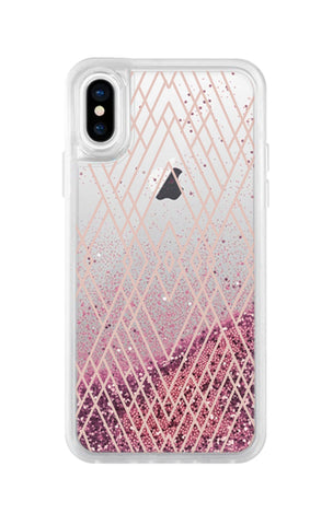 Asthetic Borders Pink Snow Globe iPhone Glitter Cases & Covers Online 