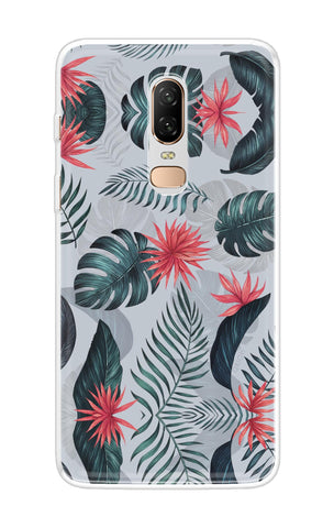 Retro Floral Leaf OnePlus 6 Back Cover
