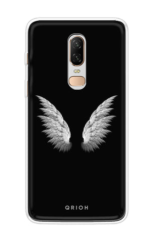 White Angel Wings OnePlus 6 Back Cover