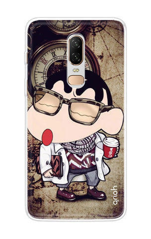 Nerdy Shinchan OnePlus 6 Back Cover