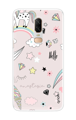 Unicorn Doodle OnePlus 6 Back Cover