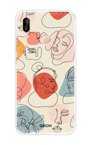 Abstract Faces Huawei P20 Lite Back Cover