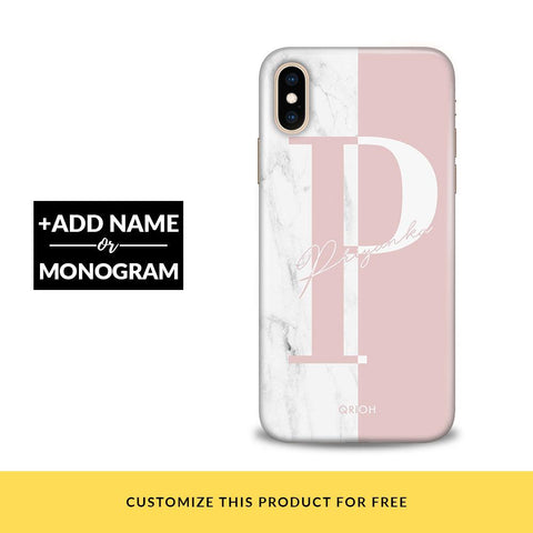 Peach Marble Customized Phone Cover