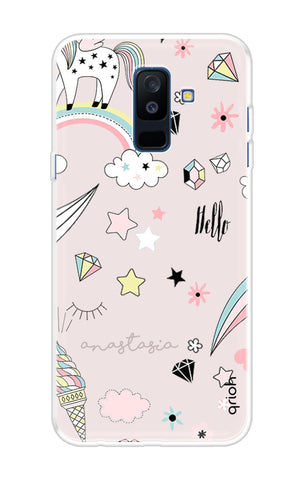 Unicorn Doodle Samsung A6 Plus Back Cover