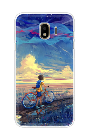 Riding Bicycle to Dreamland Samsung J4 Back Cover