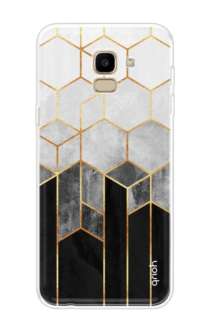Hexagonal Pattern Samsung J6 Back Cover
