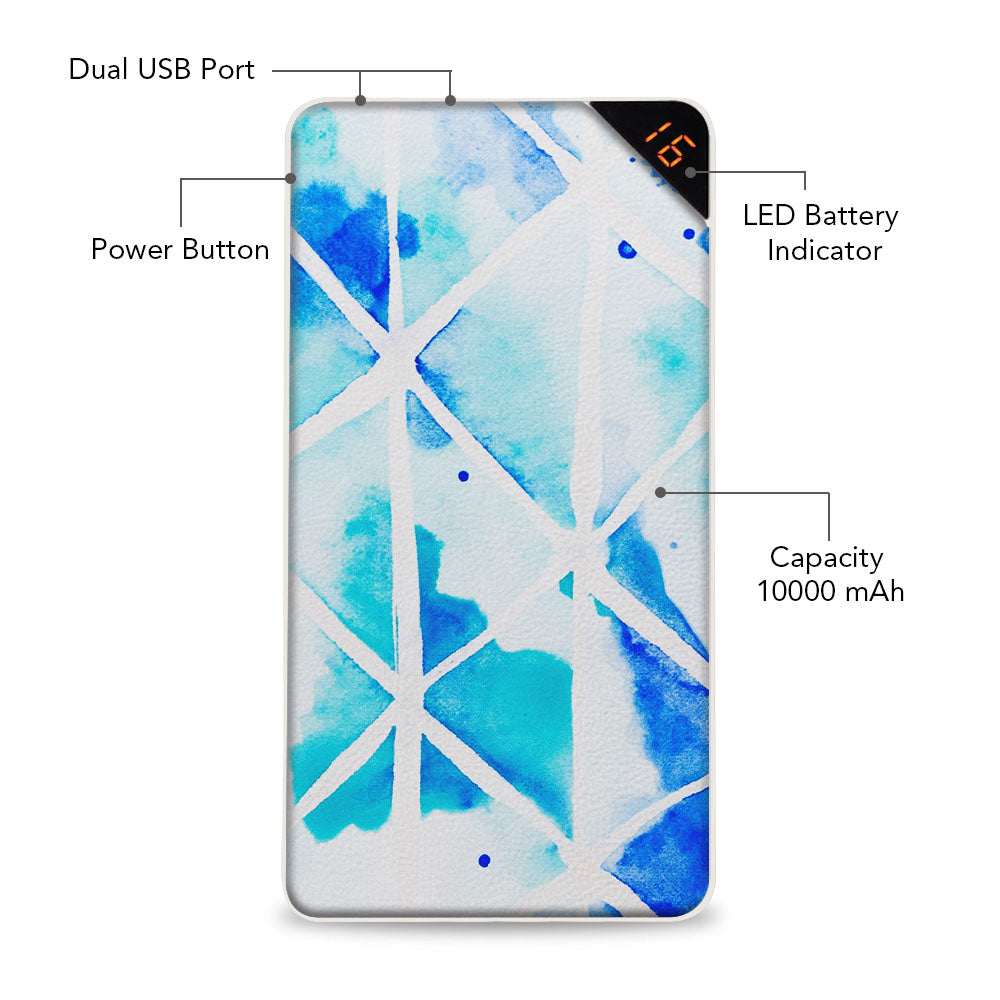 Watercolor Canvas 10000 mAh Universal Power Bank