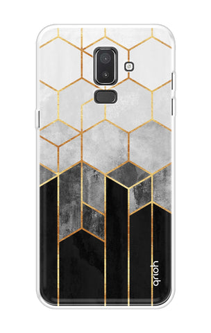 Hexagonal Pattern Samsung J8 Back Cover
