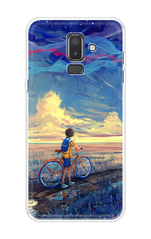 Riding Bicycle to Dreamland Samsung J8 Back Cover