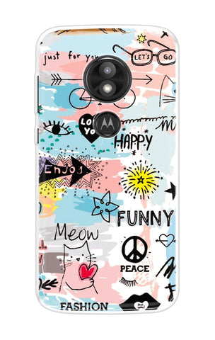 Happy Doodle Motorola Moto E5 Play Back Cover