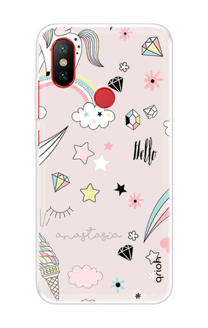 Unicorn Doodle Xiaomi Mi A2 Back Cover