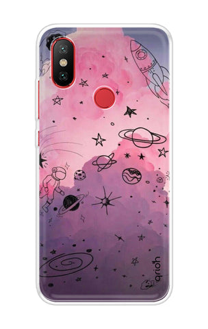 Space Doodles Art Xiaomi Mi A2 Back Cover