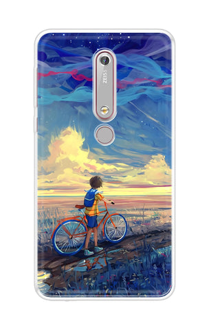 Riding Bicycle to Dreamland Nokia 6.1 Back Cover
