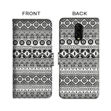 Black & White Pattern Flip Case for OnePlus