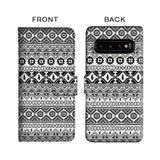 Black & White Pattern Flip Case for Samsung