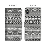 Black & White Pattern Flip Cover for iPhone