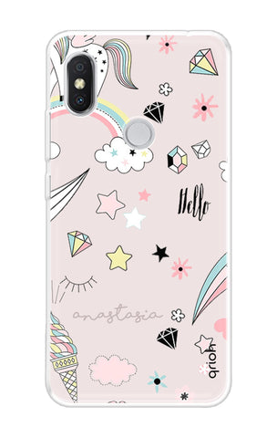Unicorn Doodle Xiaomi Redmi Y2 Back Cover