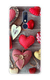 Valentine Hearts Nokia 5.1 Back Cover