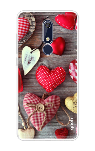 Valentine Hearts Nokia 5.1 Back Cover