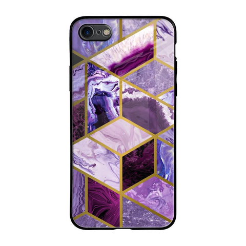 Purple Rhombus Marble iPhone 6 Glass Back Cover Online