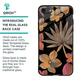 Lines Pattern Flowers Glass Case for iPhone 6