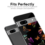 Rainbow Butterfly Glass Case for Google Pixel 6a