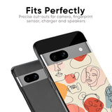 Abstract Faces Glass Case for Google Pixel 6a